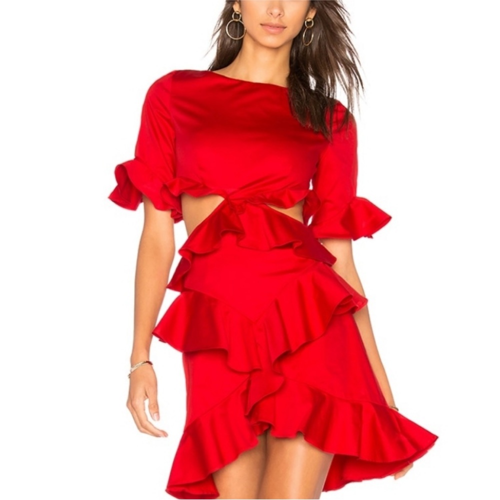 Fame And Partners Revolve Xavier Ruffle Bow Dress